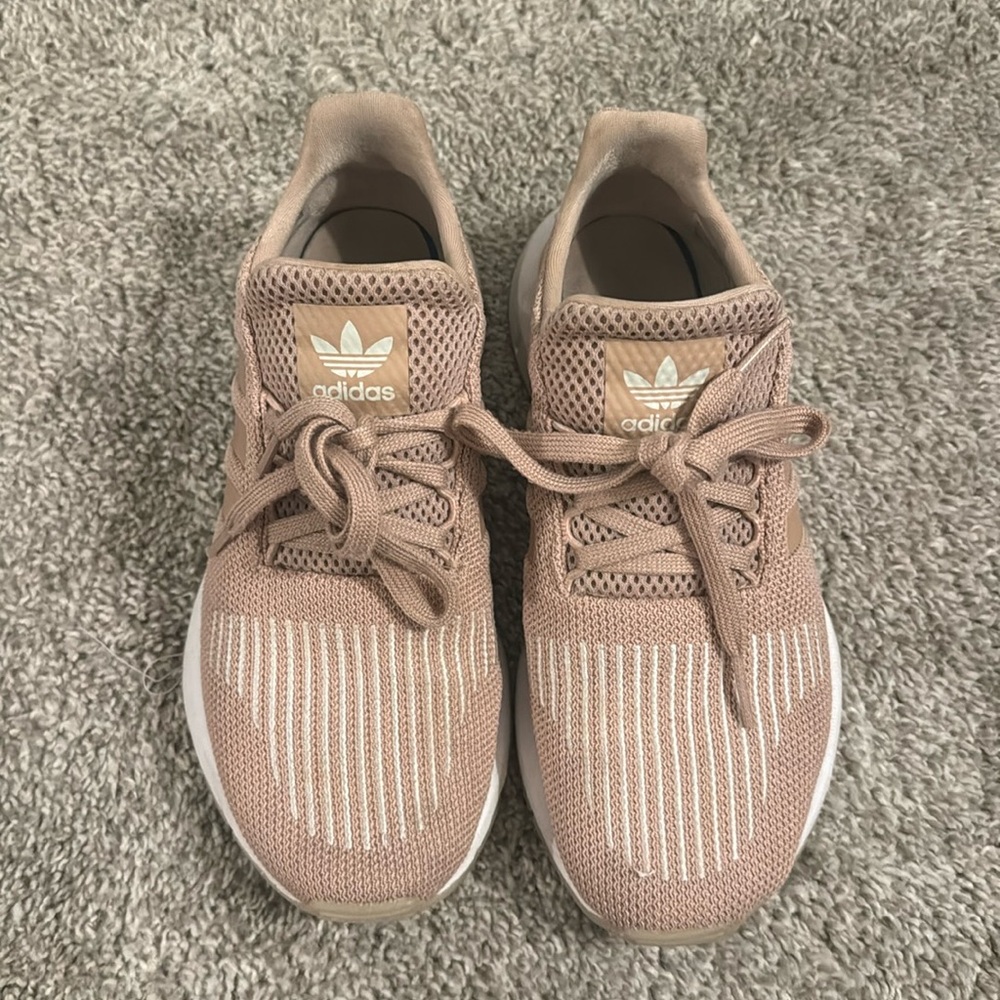 Adidas athletic shoes. Women's size 6. Tan/blush color
